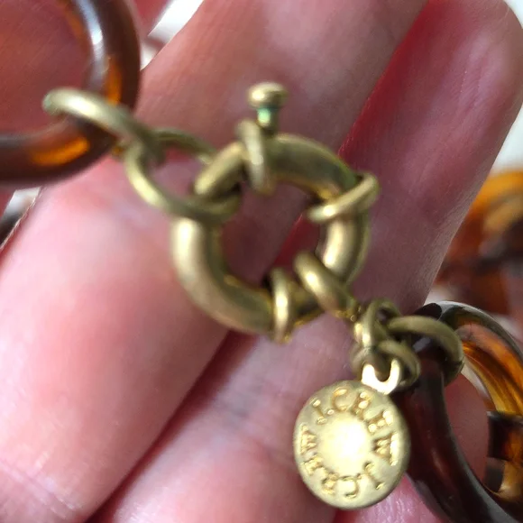 J.Crew Long Tortoise Shell Chain Necklace - Picture 4 of 5